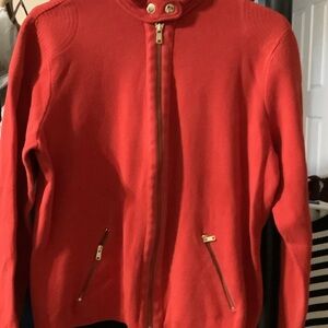 Ralph Lauren Bold Red Bomber Jacket‎